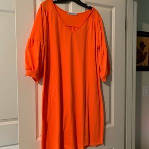 Orange cotton dress size large
